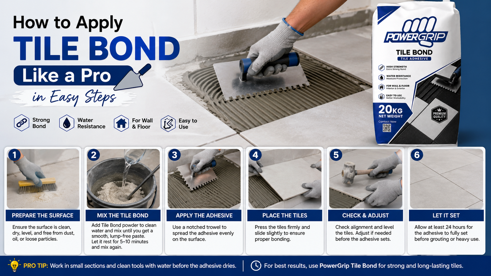 How to Apply Tile Bond