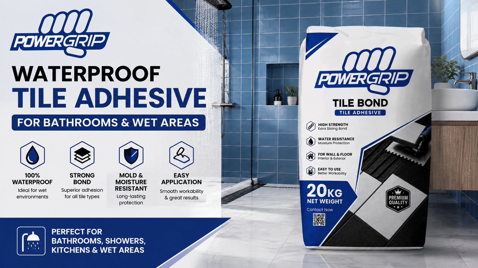 Waterproof Tile Adhesive: